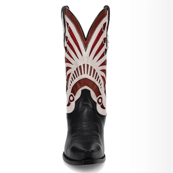 Dan Post Ronan Snip Toe Men’s Black Leather Boot 9EW New With Box & Tags - Picture 8 of 13